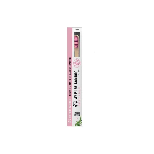 Brosse à Dent Bambou Rose - Denti Smile-Maroc Brosse à Dent Bambou Rose - Denti Smile-Maroc