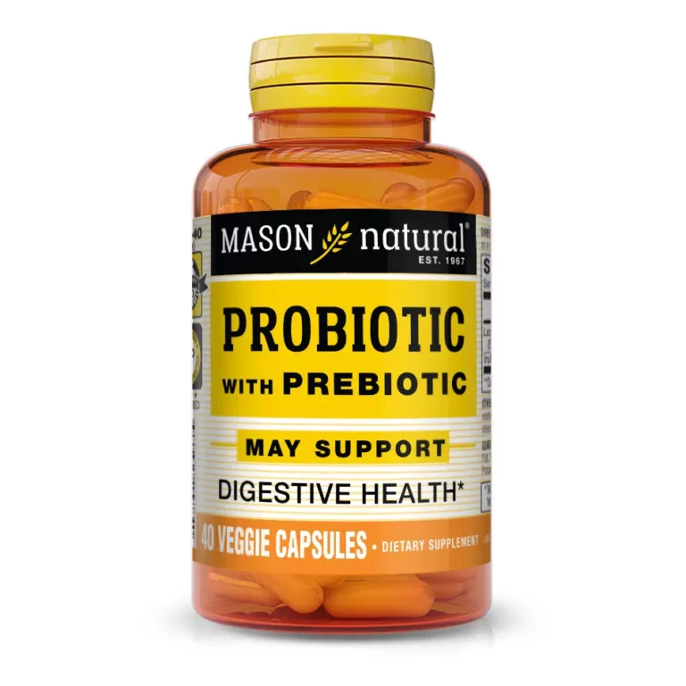 Capsules végétales Probiotiques & Prébiotiques - 40 capsules - avant - Mason Natural-Maroc