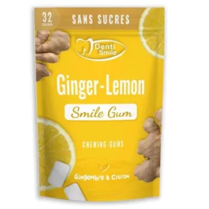 Chewing-gums Gingembre Citron sans sucres - 32 gums - Denti Smile-Maroc