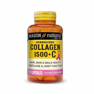 Collagène 1500 Vitamine C 120 Capsules Mason Natural protection de peau Maroc