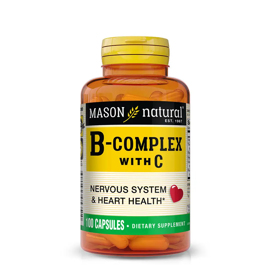 Complexe B & Vitamine C – 100 capsules – Mason Natural