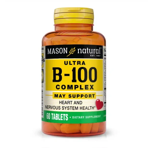 Complexe Ultra B 100 - 60 Comprimés - Mason Natural-Maroc
