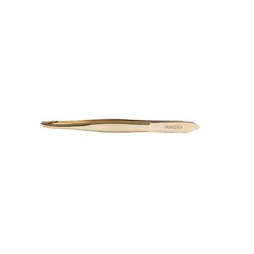 Pince épiler mors crabe biais dorée 8,9 cm Innoxa Maroc