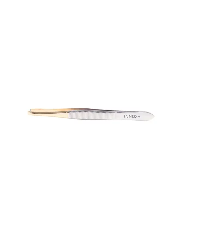 Pince à épiler mors crabe inox doré 8,9 cm Innoxa Maroc