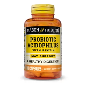 Probiotique Acidophilus avec pectine - 100 Capsules - Mason Natural - Maroc