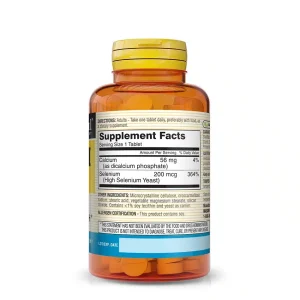 Selenium 200 mcg - 100 comprimés - arrière - Mason Natural-Maroc Selenium 200 mcg - 100 comprimés - arrière - Mason Natural-Maroc