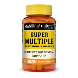 Super Multiple - 34 Vitamines et Minéraux - 100 comprimés - Mason Natural-Maroc