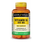 Vitamine B-1 100 mg - 100 Comprimés - Mason Natural - Maroc