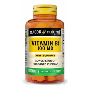 Vitamine B-1 100 mg - 100 Comprimés - Mason Natural - Maroc