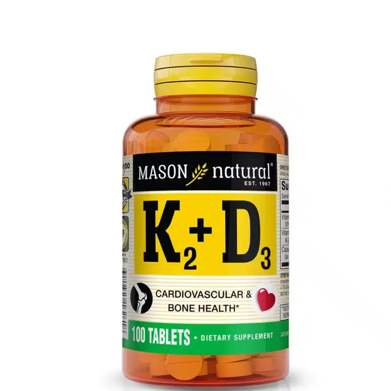 Vitamine K2 & Vitamine D3 - 100 comprimés - Mason Natural-Maroc Vitamine K2 & Vitamine D3 - 100 comprimés - Mason Natural-Maroc
