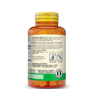 Vitamine K2 & Vitamine D3 - 100 comprimés - côté - Mason Natural-Maroc