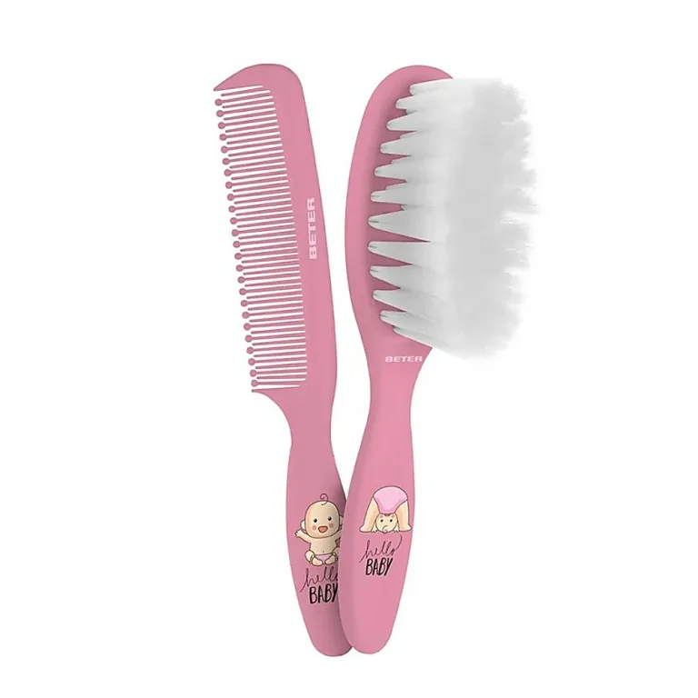 Ensemble peigne et brosse pour bébé Beter accessoires de coiffure doux