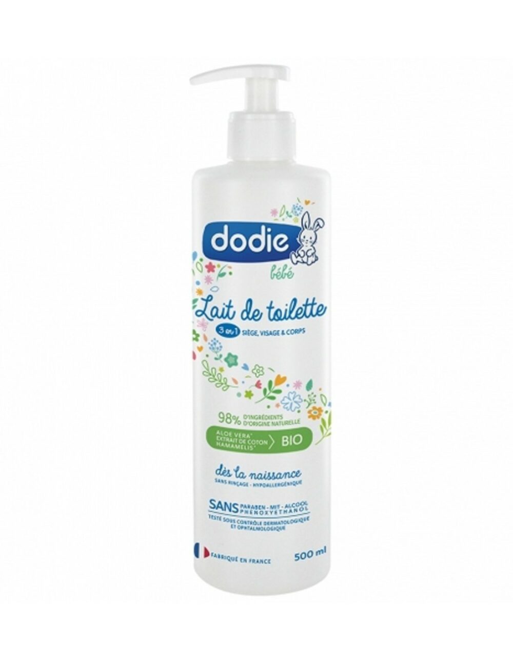 lait de toilette 3 en 1 500ml dodie bio produit ophtalmologique Maroc