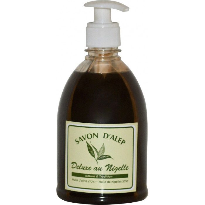 Savon Alep Deluxe Nigelle – 500 ml – Savon d’alep