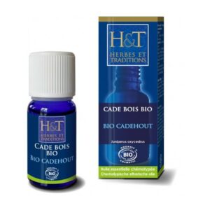 Cade De Bois 10 ml de la marque Herbes et traditions huile purifiante bio Maroc.