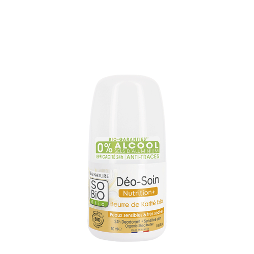 Déo-soin nutrition+ beurre de karité bio 50ml de So'Bio pour une Fraicheur 24h au Maroc Déo-soin nutrition+ beurre de karité bio 50ml de So'Bio pour une Fraicheur 24h au Maroc