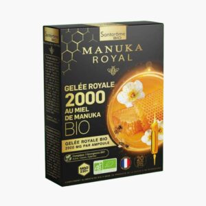 Gelée royale pollen propolis miel de manuka 20 ampoules 10ml de Santarome Défenses immunitaires au Maroc