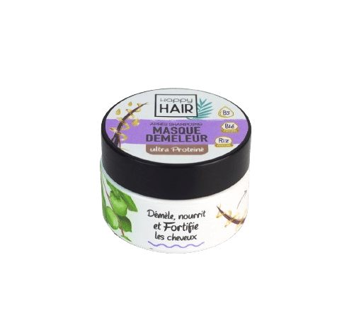 Happy hair masque demeleur ultra protéiné 160ml Urbank Renforce cheveux Maroc Happy hair masque demeleur ultra protéiné 160ml Urbank Renforce cheveux Maroc