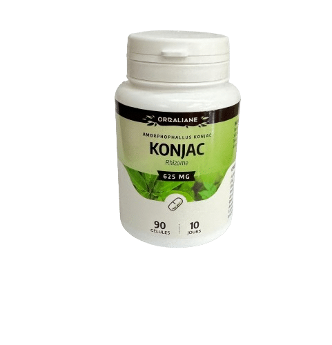 Konjac Rhizome 625mg 90 gélules GPH Favorise la satiété Maroc