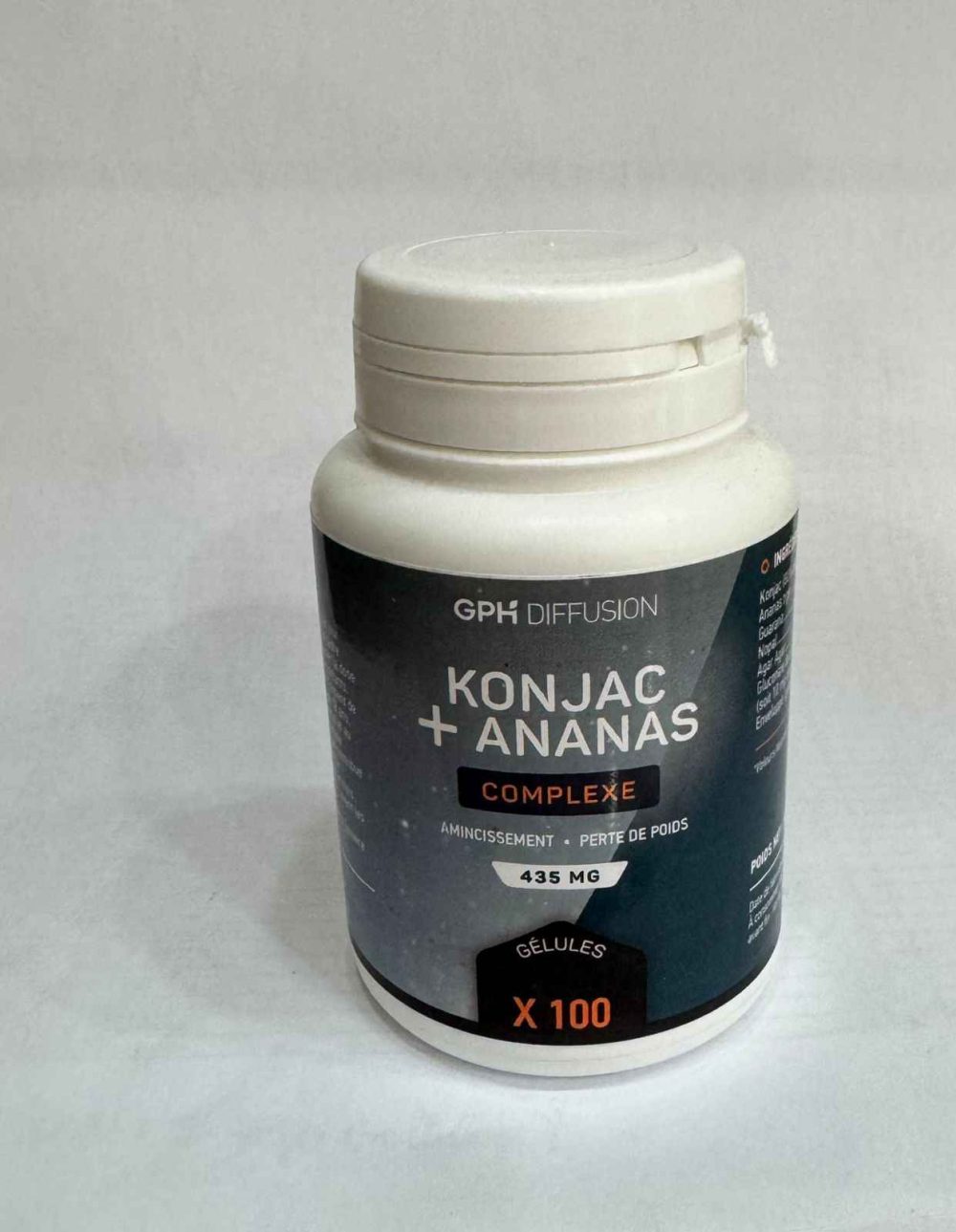Konjac+Ananas 435mg 100 gélules GPH Favorise la digestion Maroc Konjac+Ananas 435mg 100 gélules GPH Favorise la digestion Maroc
