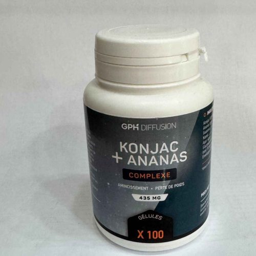 Konjac+Ananas 435mg 100 gélules GPH Favorise la digestion Maroc