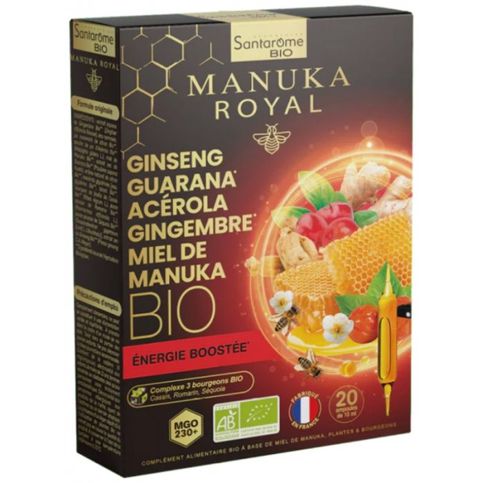 Manuka Royal Ginseng Guarana – 20 ampoules – Santarome