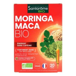 Moringa Maca 20 ampoules de Santarome Mémoire et concentration au Maroc