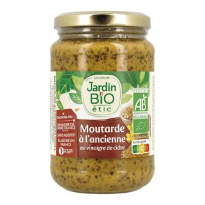 Moutarde ancienne au vinaigre 350g Jardin Bio Moutarde Maroc