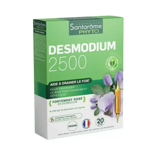 Phyto Desmodium 2500 20 ampoules de Santarome Bien-être du foie au Maroc Phyto Desmodium 2500 20 ampoules de Santarome Bien-être du foie au Maroc