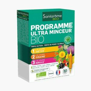 Programme Ultra Minceur 30 ampoules de Santarome Détoxifiant au Maroc