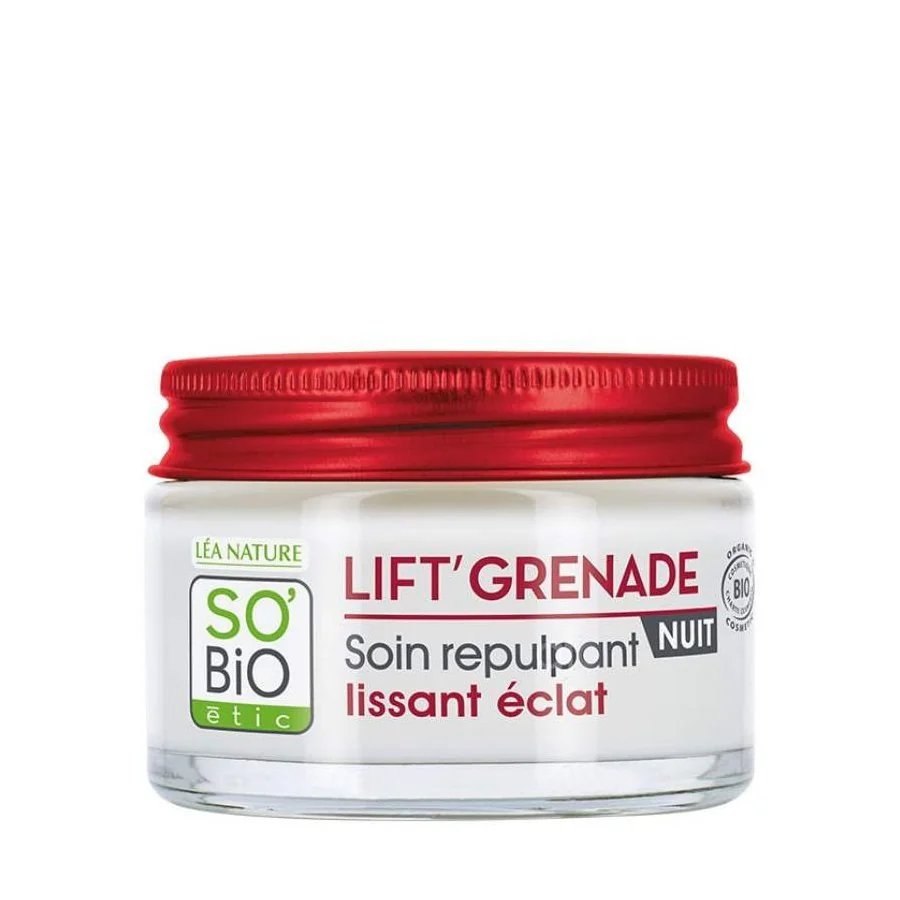 Soin de nuit Repulpant Lissant Éclat – 50ml – So’Bio