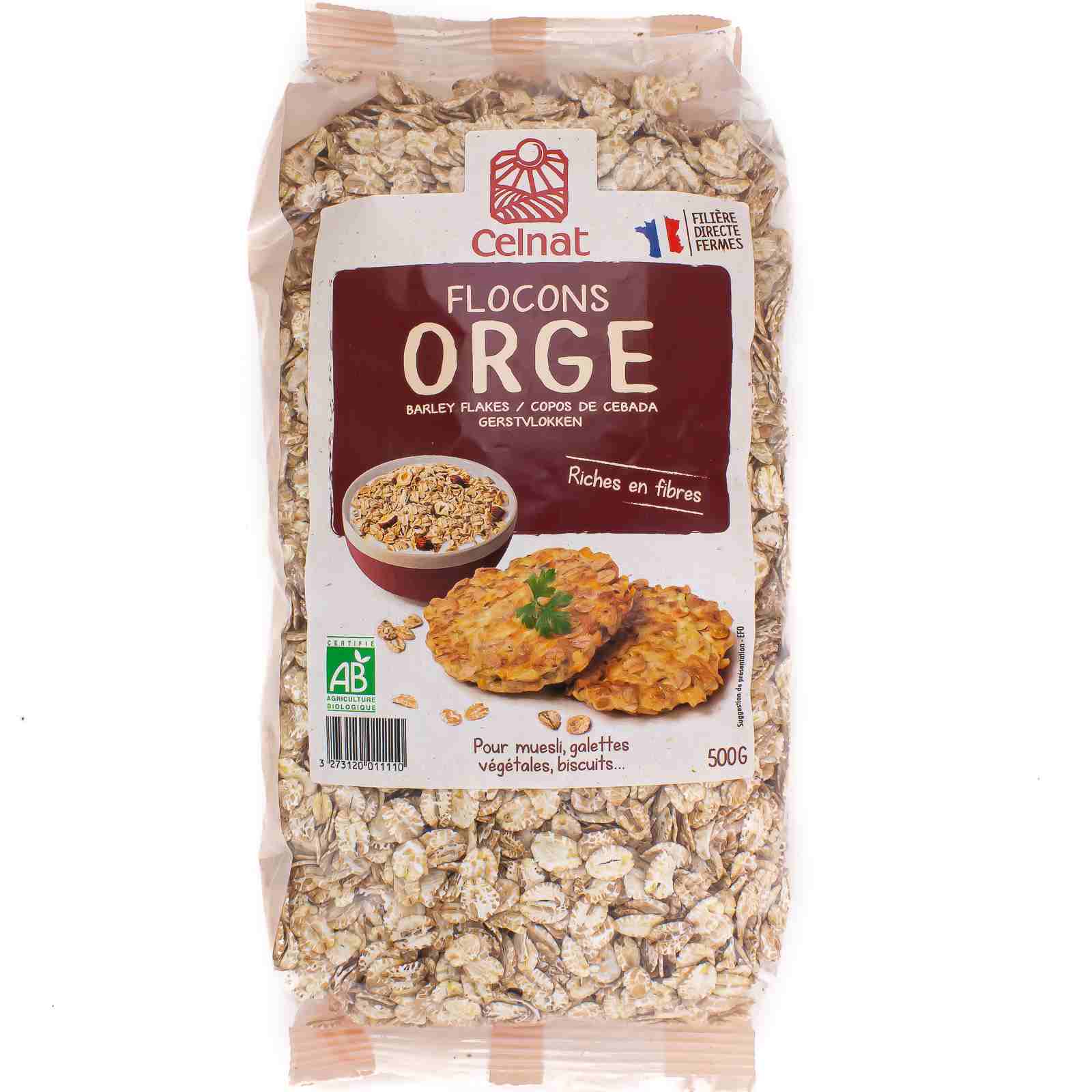 Flocons d’Orge – 500g – Celnat