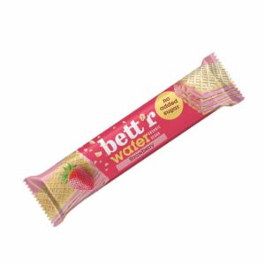 Gaufrette Fourrée à la Fraise & Noix de Cajou sans sucre Bio 30g Bett'r Vegan Maroc