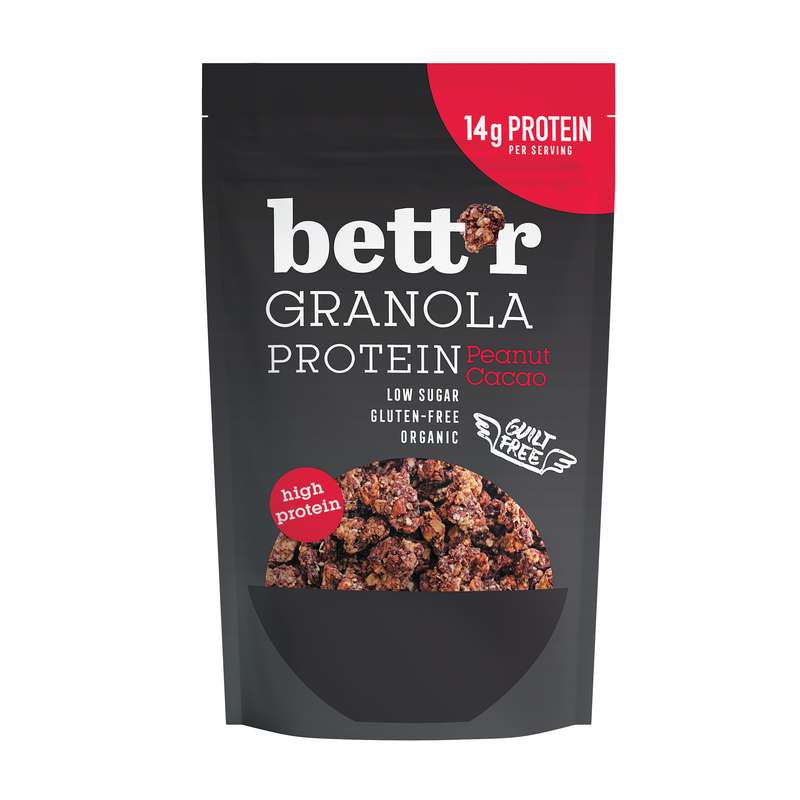 Granola Protéiné et Low-carb aux Cacahuètes Bio – 300g – Bett’r