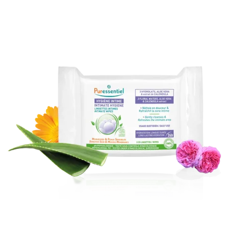 Hygiène Intimes 25 Lingettes de la marque Puressentiel Maroc