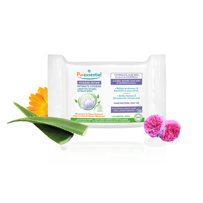 Hygiène Intime – 25 Lingettes – Puressentiel