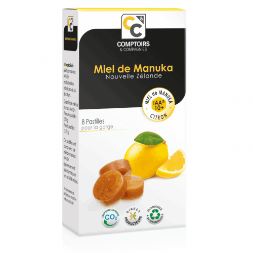 Pastilles au Miel de Manuka et Citron – 22g – Comptoirs et Compagnies