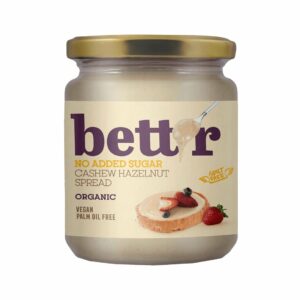 Pâte à Tartiner Choco Blanc Cajou-Noisettes sans Sucre Bio 250g Bett'r Vegan Maroc