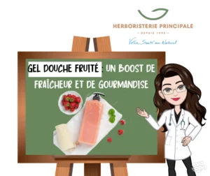 Article gel douche fruité