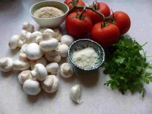 champignons et tomates entieres