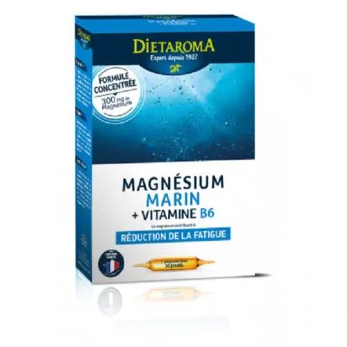 Magnésium marin + vitamine B6 20 ampoules DIETAROMA Magnésium marin + vitamine B6 20 ampoules DIETAROMA