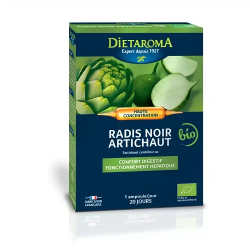 Radis noir artichaut 20 ampoules DIETAROMA Radis noir artichaut 20 ampoules DIETAROMA
