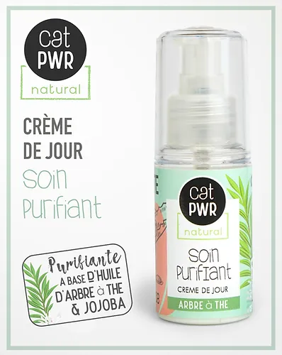 Crème de jour purifiante Jojoba & Arbre à thé – 40g – Urbank