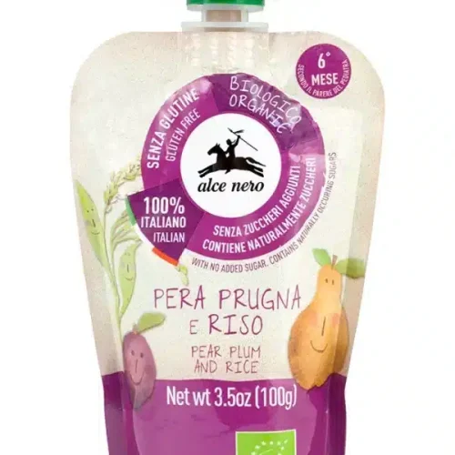 Purée poire pruneau - 100g - Alce Nero Purée poire pruneau - 100g - Alce Nero