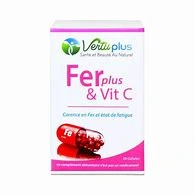 fer + vitamine C - 30 gélules - Vertuplus