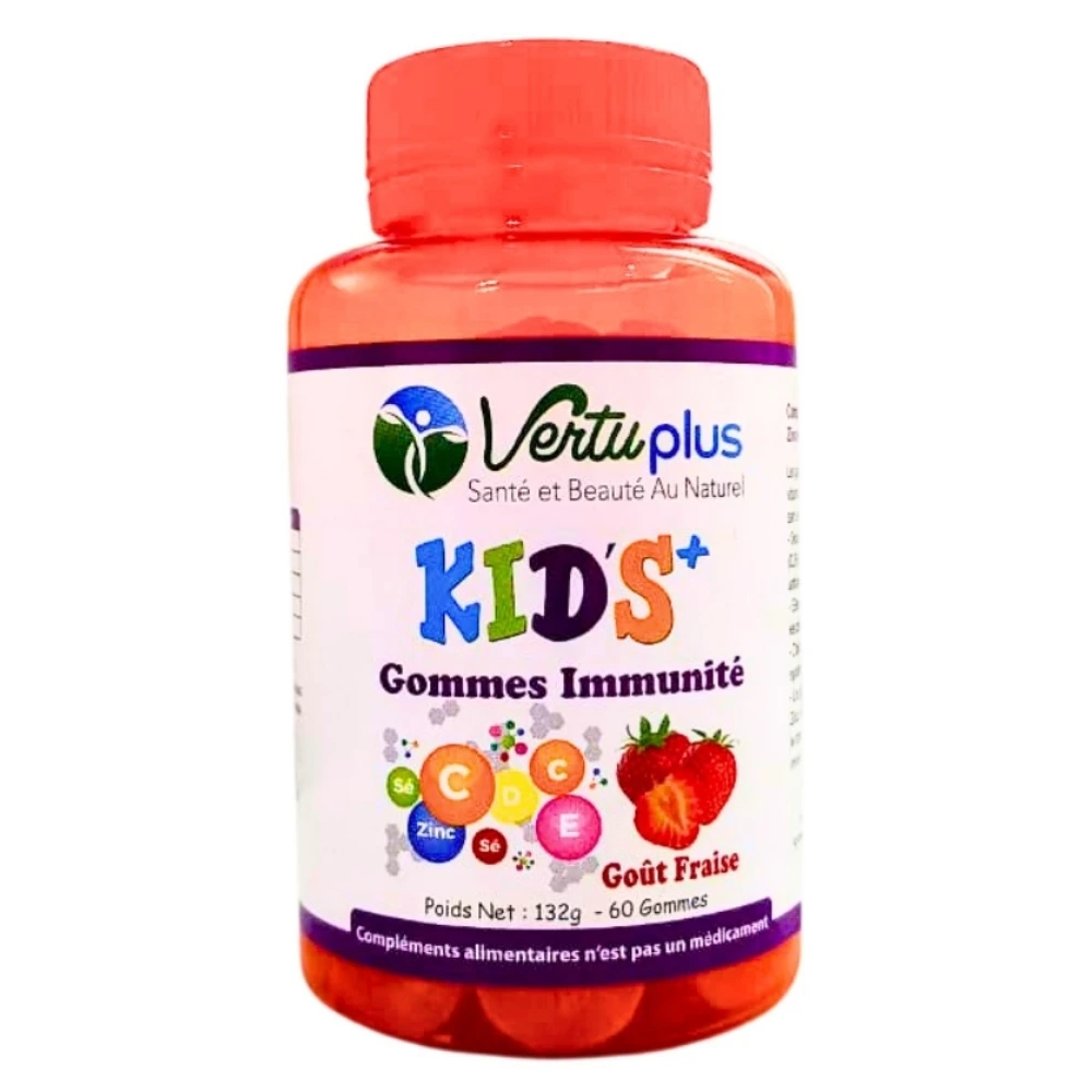 KID’S + Gommes immunité – 60 gommes – VertuPlus