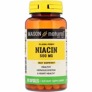 Niacin - 500mg - 60 capsules - Mason Natural