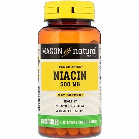 Niacin – 500 mg – 60 capsules – Mason Natural