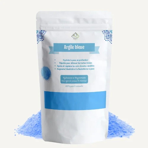 Argile bleue 100 g Lotus Bio packshot sachet ou pot