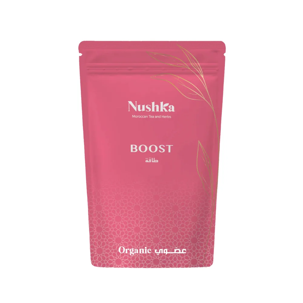 Boost 30 g Nushka infusion en feuilles Packshot Boost 30 g de Nushka feuilles prêtes à infuser